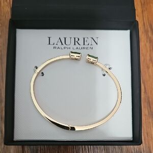 Lauren Ralph Lauren Gold-Tone Bracelet Green Stone